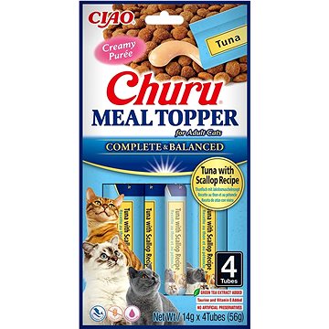 

Ciao Churu Cat Meal Toppers tuňákem a hřebenatkou 4 × 14 g