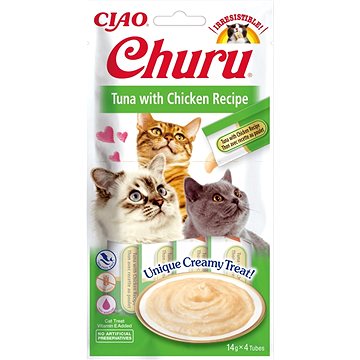 

Ciao Churu Cat Pyré z tuňáka a kuřete 4 × 14 g