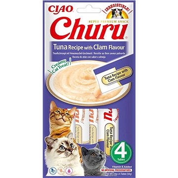 

Ciao Churu Cat Pyré z tuňáka a škeblí 4 × 14 g