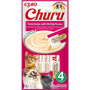 

Ciao Churu Cat Pyré z tuňáka s krevetami 4 × 14 g