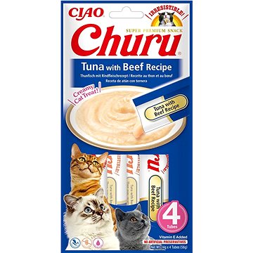 

Ciao Churu Cat Pyré z tuňáka a hovězího 4 × 14 g