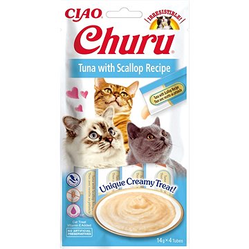 

Ciao Churu Cat Pyré z tuňáka s hřebenatkou 4 × 14 g