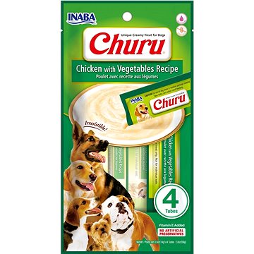

Inaba Churu Dog Pyré z kuřete se zeleninou 4 × 14 g
