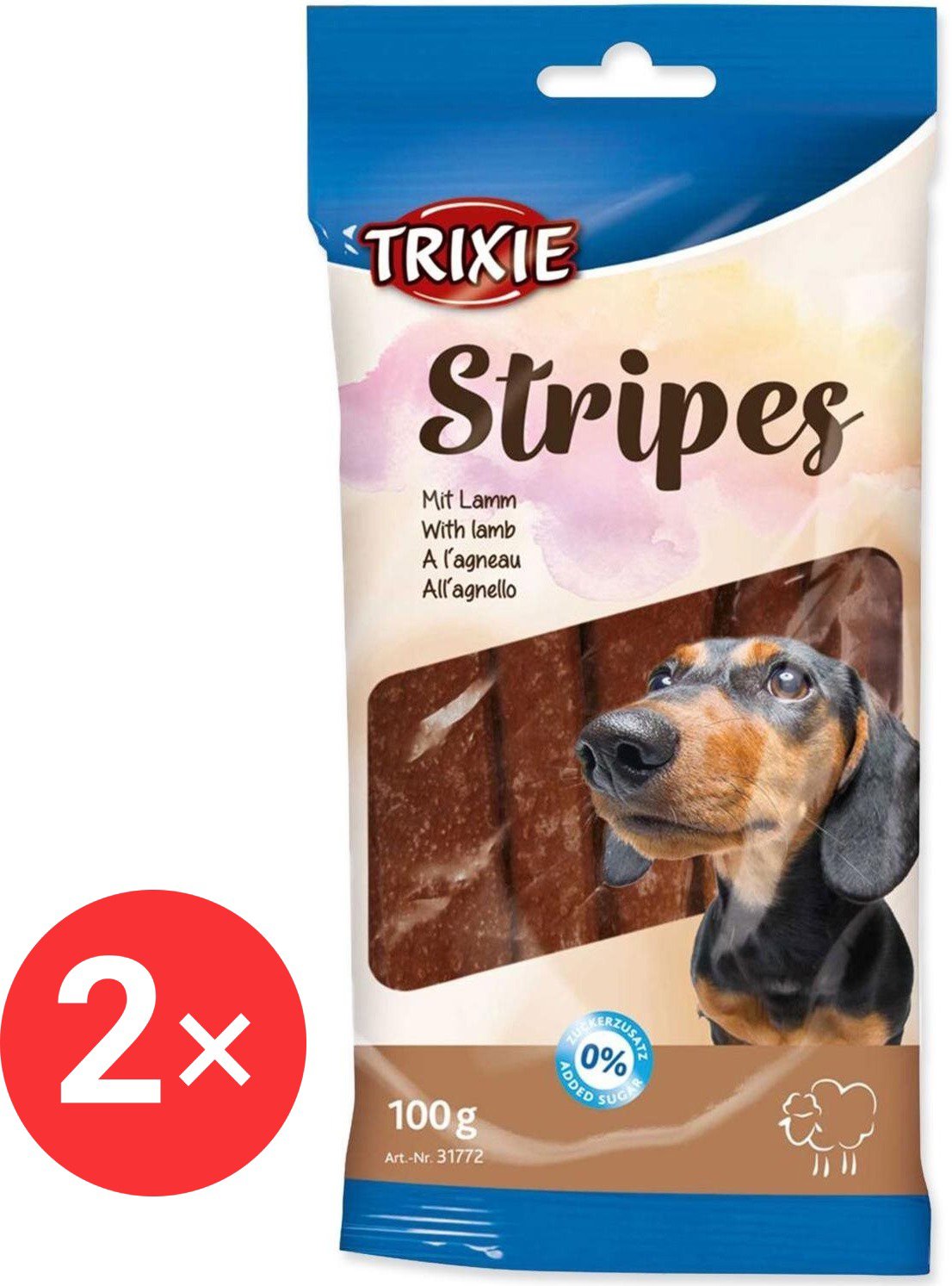 

Trixie Pochoutka jehněčí pásky 2 × 100 g