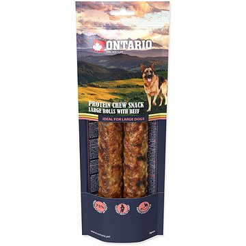 

Ontario Protein hovězí, žvýkací rolka velká 2 ks 25,4 cm