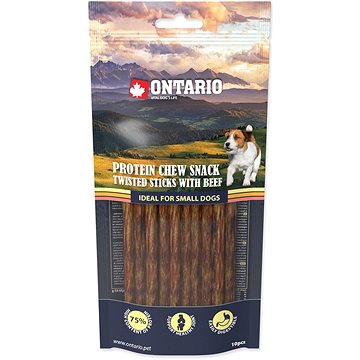 

Ontario Protein hovězí, žvýkací kroucená tyčinka 10 ks 12,7 cm