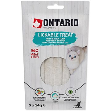 

Ontario lízací extra tuňák a krevety 5 × 14 g