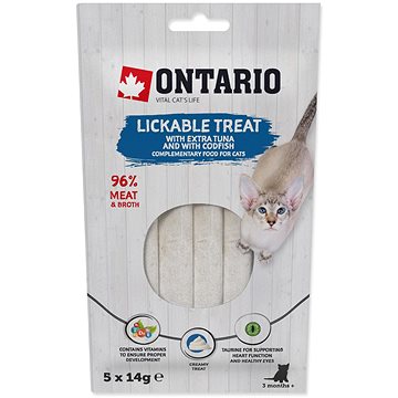 

Ontario lízací extra tuňák a treska 5 × 14 g
