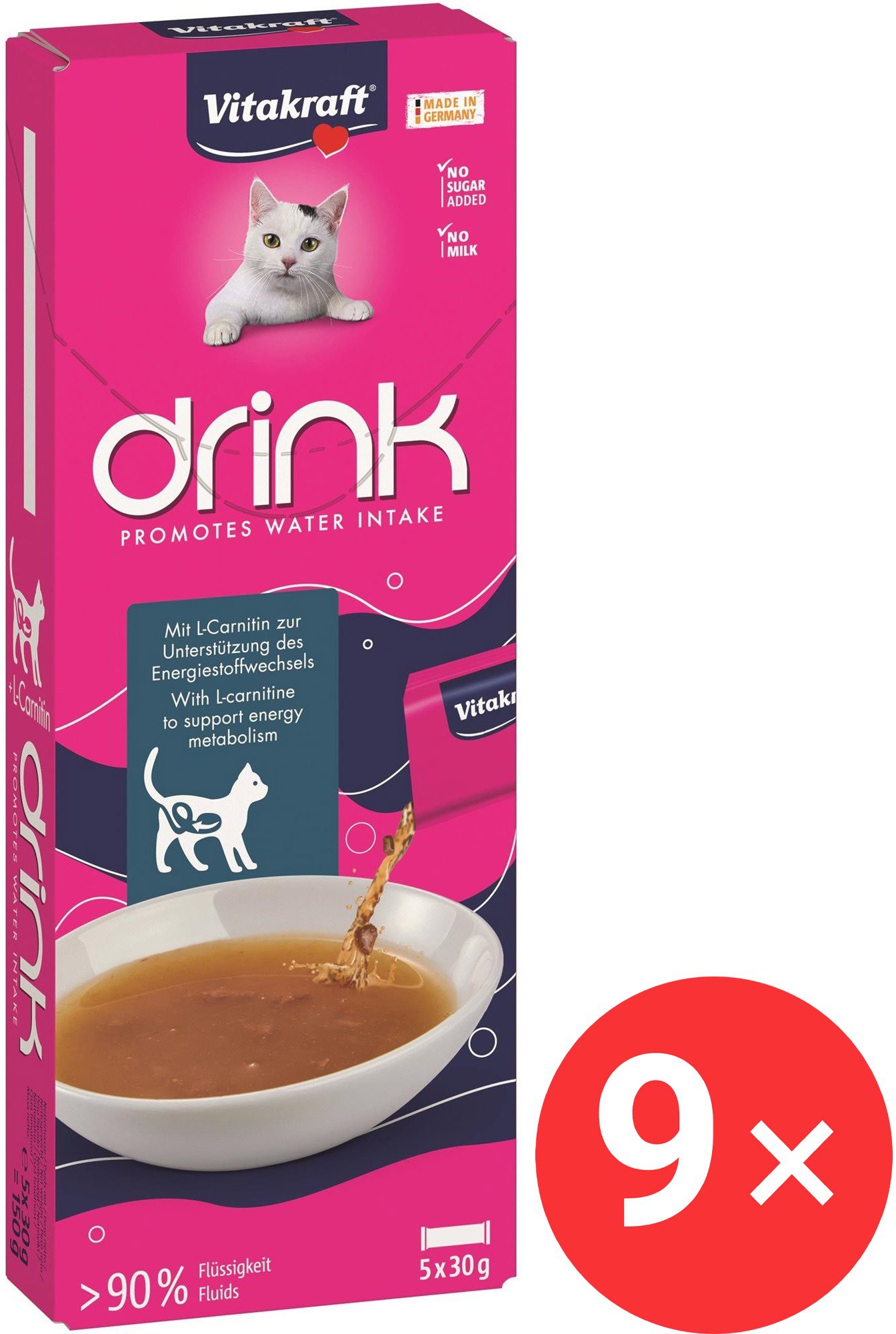 

Vitakraft Cat Drink losos+L-Carnitin 9 × 150 g