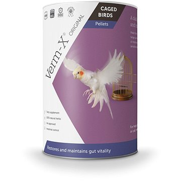 

Verm-X Přírodní pelety proti střevním parazitům pro ptáky 100 g