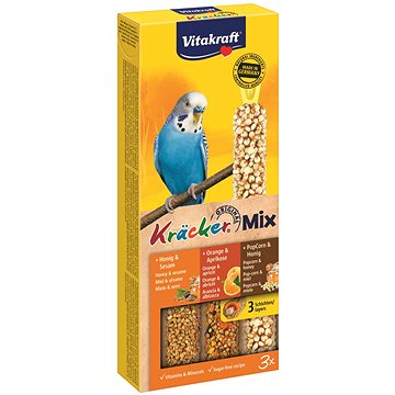 

Vitakraft Kracker andulka med-pomeranč-popkorn 3 ks