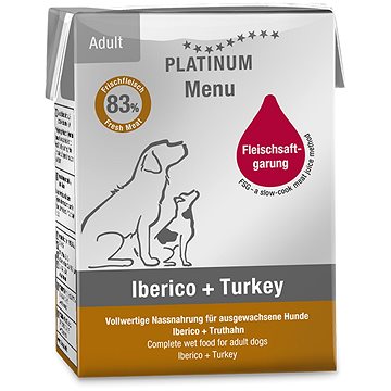 

Platinum natural menu iberico turkey 375 g