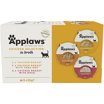 

Applaws miska Cat Pot multipack kuřecí výběr 8 × 60 g
