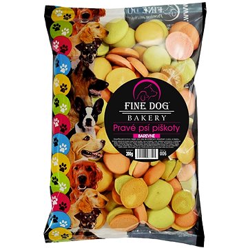 Fine Dog bakery piškoty pro psy 6 × 200 g barevné - Psí piškoty