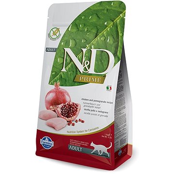 N&D PRIME grain free cat adult chicken & pomegranate 1,5kg - Granule pro kočky