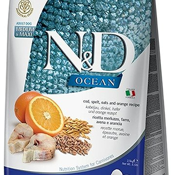 

N&D Ocean Dog Adult Medium & Maxi Codfish & Orange 2,5 kg