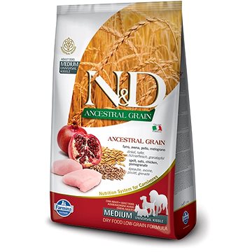 

N&D Ancestral Grain Dog Adult Medium & Maxi Chicken & Pomegranate 2,5 kg