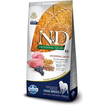 

N&D Ancestral Grain Dog Adult Medium & Maxi Lamb & Blueberry 12 kg
