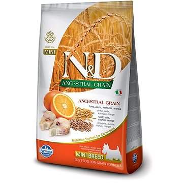

N&D Ancestral Grain Dog Adult Mini Codfish & Orange 2,5 kg