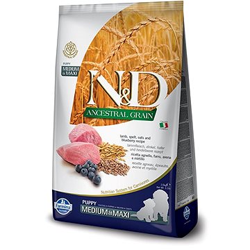 

N&D Ancestral Grain Dog Puppy Medium & Maxi Lamb & Blueberry 12 kg