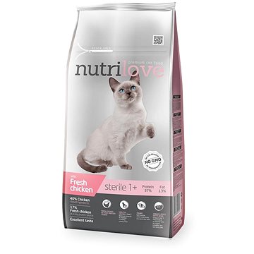 Nutrilove STERILE cat fresh chicken 7 kg - Granule pro kočky