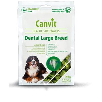 Canvit Snacks Dental Large Breed-Duck 250g - Pamlsky pro psy