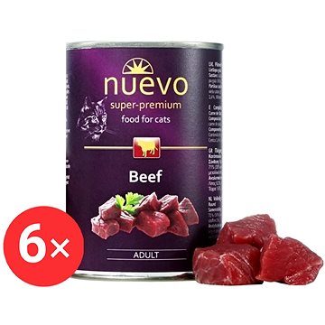 

Nuevo kočka adult hovězí konzerva 6 × 400 g