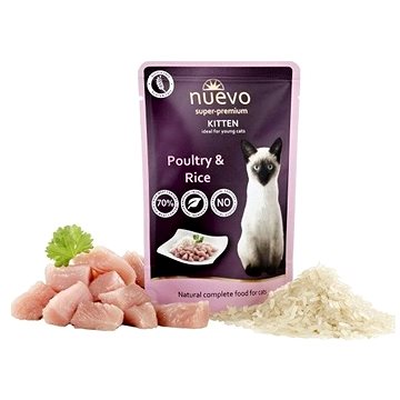

Nuevo kotě kapsička drůbeží s rýží 85 g