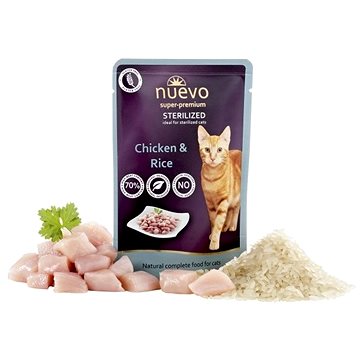 

Nuevo kočka kapsička sterilized drůbeží s rýží 85 g