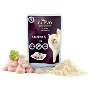 

Nuevo kočka kapsička light kuřecí s rýží 85 g