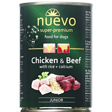

Nuevo pes junior kuřecí a hovězí konzerva 800 g