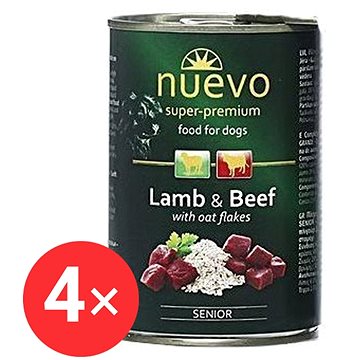 

Nuevo pes senior jehněčí s ovesnými vl. konzerva 4 × 800 g