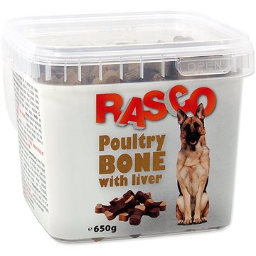 

Rasco Pochoutka kost drůbeží s játry 2,5 cm 650 g