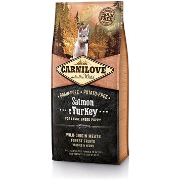

Carnilove Granule s lososem a krůtím pro štěňata velkých plemen 12 kg