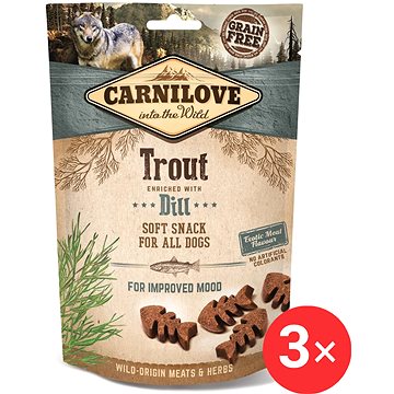 

Carnilove Dog Semi Moist Snack Trout enriched with Dill 3 × 200 g