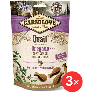 

Carnilove Dog Semi Moist Snack Quail enriched with Oregano 3 × 200 g