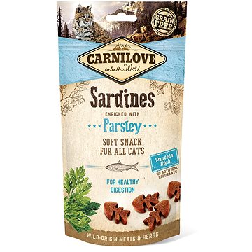 Carnilove cat semi moist snack sardine enriched with parsley 50 g - Pamlsky pro kočky