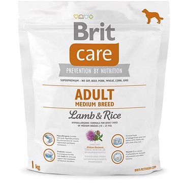 Brit Care Adult Medium Breed Lamb & Rice 1 kg - Granule pro psy