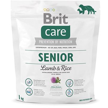 Brit Care senior lamb & rice 1 kg - Granule pro psy