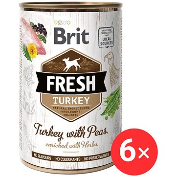 

Brit Fresh Turkey with Peas 6 × 400 g