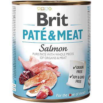 Brit Paté & Meat Salmon 800 g - Konzerva pro psy