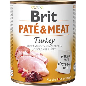 Brit Paté & Meat Turkey 800 g - Konzerva pro psy