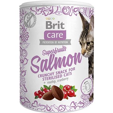 Brit Care Cat Snack Superfruits Salmon  100 g - Pamlsky pro kočky