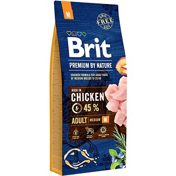 Brit Premium by Nature Adult M 15 kg - Granule pro psy