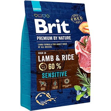 Brit Premium by Nature Sensitive Lamb 3 kg - Granule pro psy