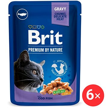 

Brit Premium by Nature Cat Pouch with Cod Fish 6 × 100 g