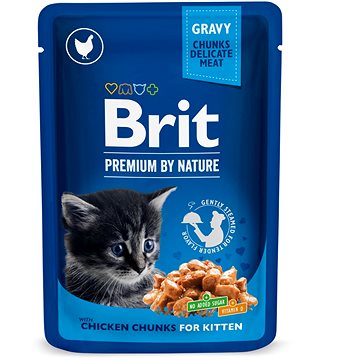 Brit Premium Cat Pouches Chicken Chunks for Kitten 100 g - Kapsička pro kočky