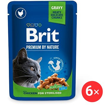 

Brit Premium by Nature Cat Pouches Chicken Slices for Sterilised 6 × 100 g