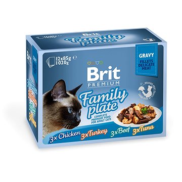 

Brit Premium Cat Delicate Fillets in Gravy Family Plate 1020 g (12 × 85 g)