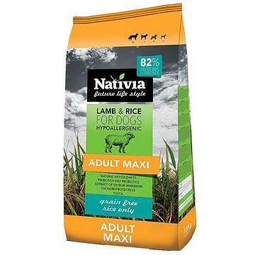 

Nativia Adult maxi Lamb & Rice 15 kg